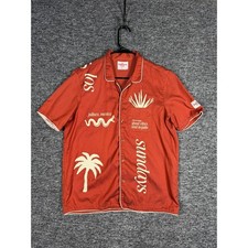 Camisa Los Sundays Tequila Manga Corta Abotonada Naranja Óxido Gráfico Pequeña