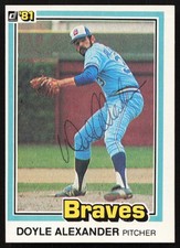 Doyle Alexander Signed 1981 Donruss Card #448 Atlanta Braves