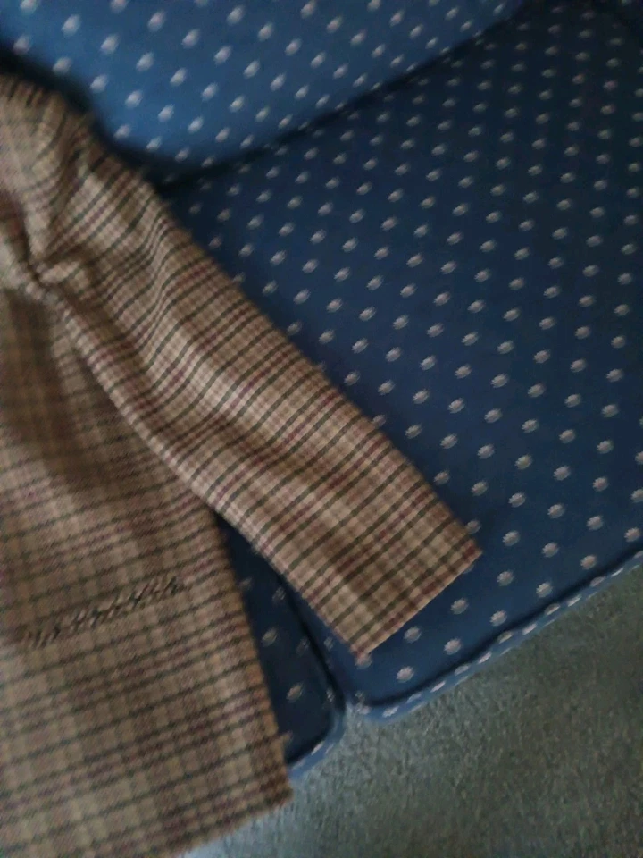 Blazer de colección Sag Harbor para mujer mezcla de lana talla 12 borgoña, tostado, verde a cuadros Foto 3 de 4