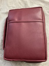 Messiah's Messenger 7"x10" Maroon Faux Leather Bible Cover with tags