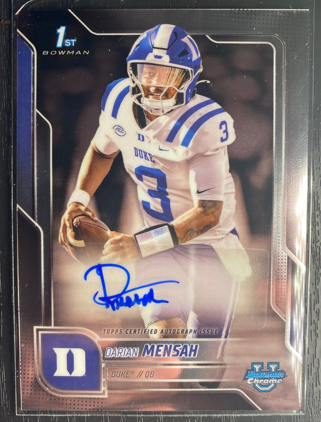 Darian Mensah 2025 Bowman Chrome University Autographs #BCADM