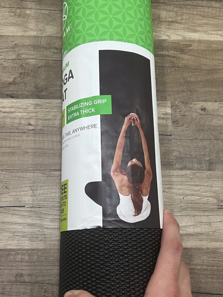 Tapete de Yoga Gaiam Premium Preto 5mm Premium Yoga Fitness 68x24 Novo - Imagem 3 de 4