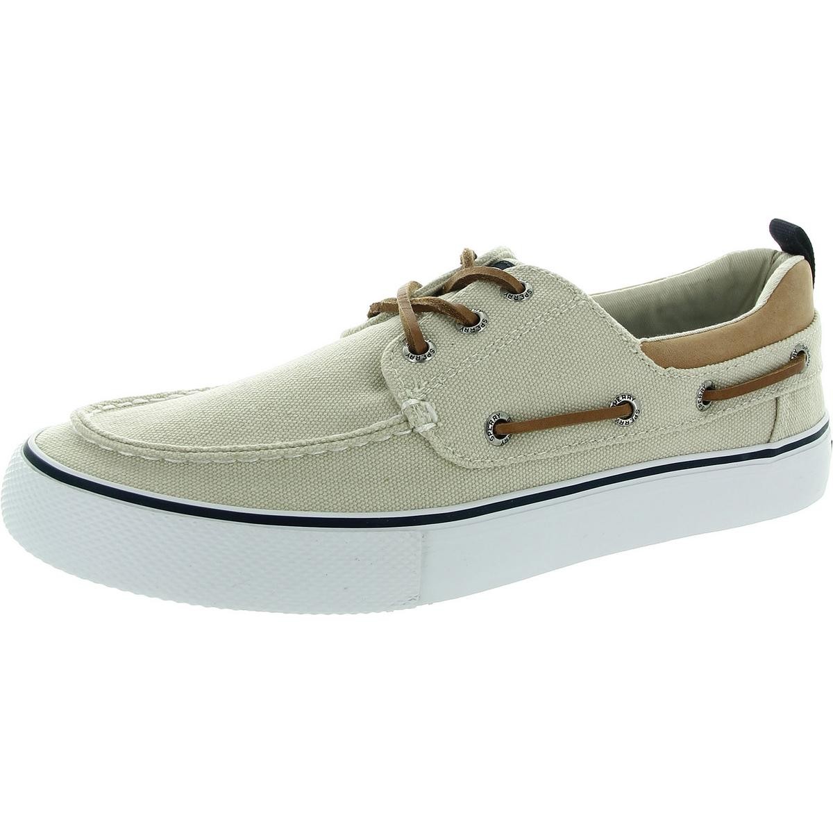 Мужские туфли-лодочки Sperry Bahama 3-Eye SW бежевого цвета на шнуровке 7.5 Medium (D) BHFO 7375