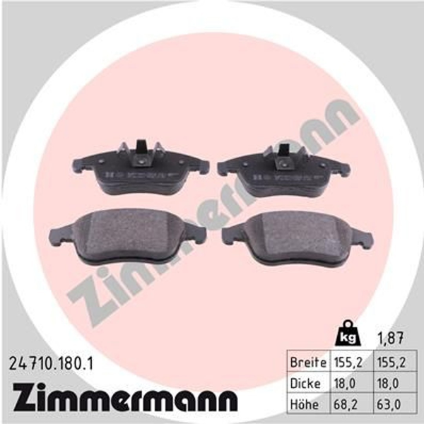 Zimmermann BremsbelÄGe Renault Grand Laguna Megane DZ0/1 KZ0/1 ScÉNic JZ0/1-image