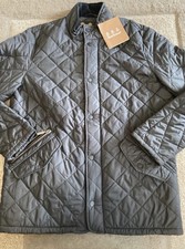 Image of Barbour Mens Chelsea Sports Quilted Jacket In Navy Size Medium BNWT