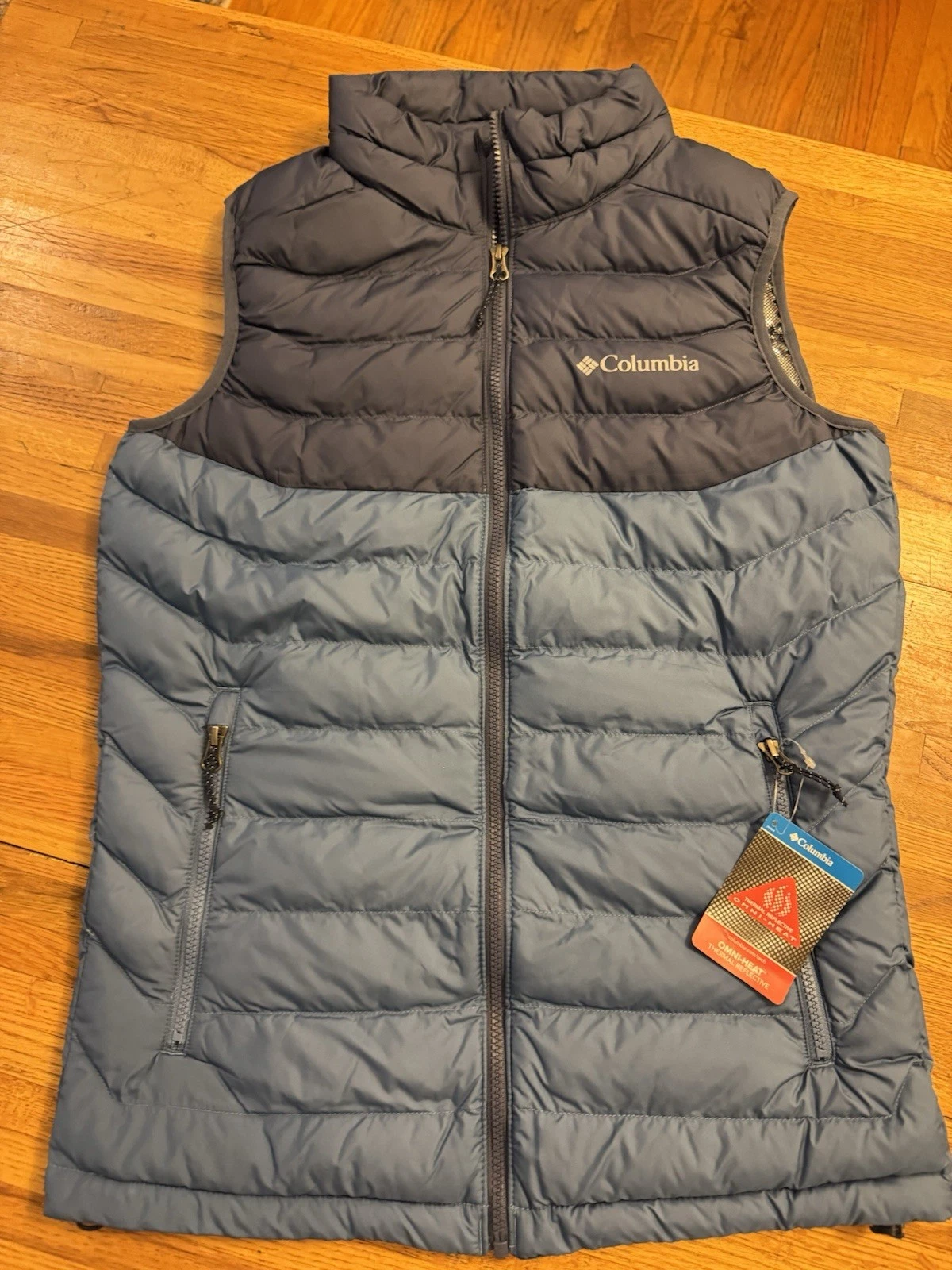 Columbia Men's Small White Out Omni-Heat Puffer Vest Niagara 350 Color NWT