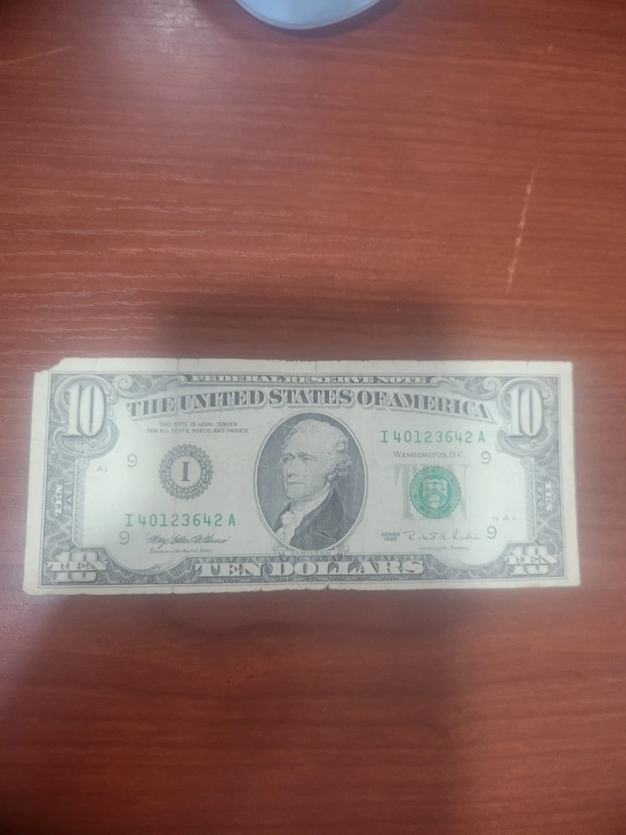 Uncertified $10 1995 US Federal Reserve Small Notes for sale | eBay