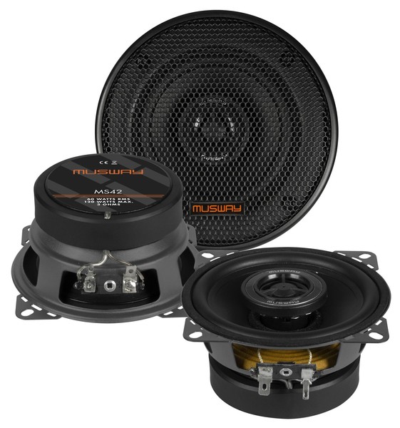Lautsprecher Paar Musway Koax 10 Cm MS-42 System Auto Car PKW Hifi Boxen-image