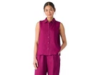 Eileen Fisher Organic Handkerchief Linen Sleeveless Shirt Women's Medium Sangria