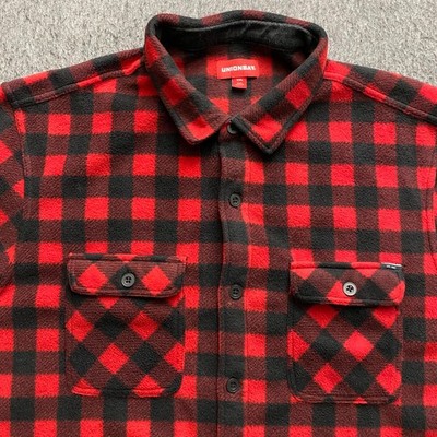 Unionbay Shirt Mens 2XL Red Buffalo Plaid Micro Fleece Olympus Outdoors Jacket