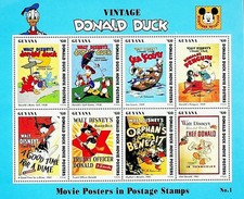 GUYANA = DISNEY / DONALD DUCK M/S MNH **