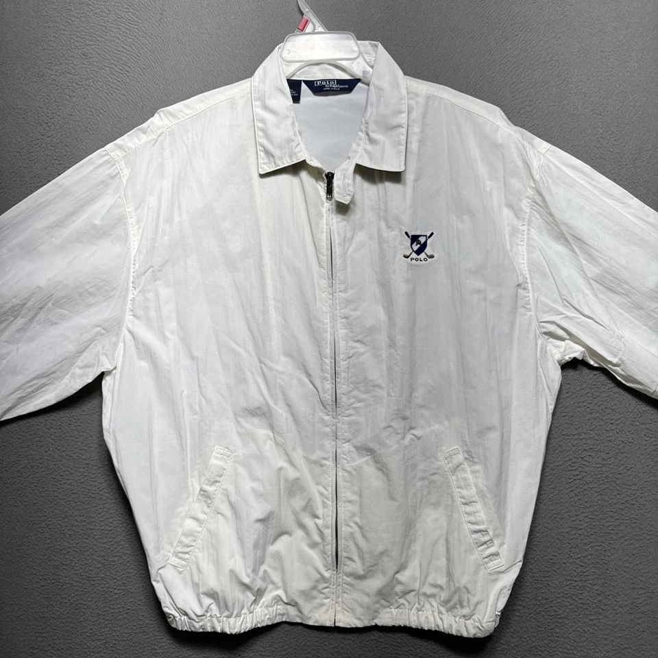 VTG Polo Ralph Lauren Golf Jacket Embroidered Crest Mens Size XL Windbreaker USA - Image 3 of 4