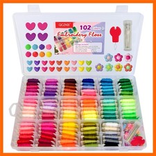 Friendship Bracelet String 102 Skeins Fashionable Rainbow Color Embroidery Fl...