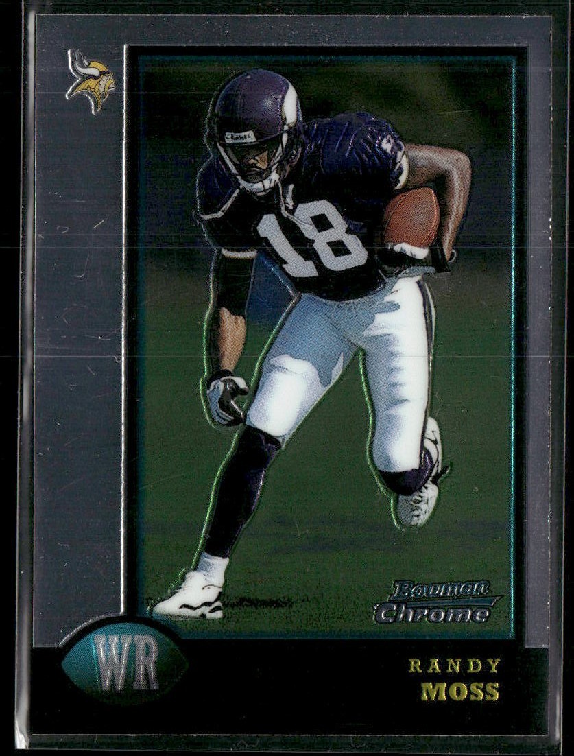 1998 Bowman Chrome Football Randy Moss RC #182 Vikings