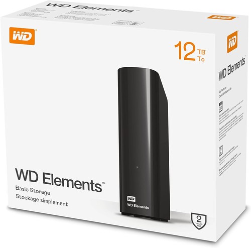 WD 12 TB Elements Desktop External Hard Drive - USB 3.0, Black 12TB - Picture 7 of 7