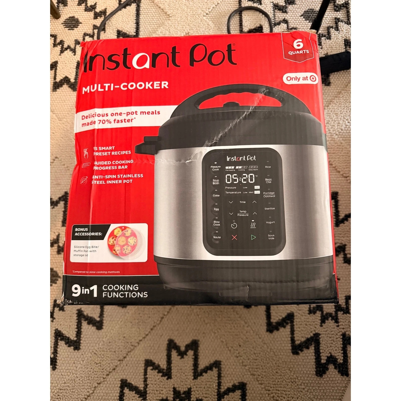 Instant Pot Duo Plus 6Qt 9-in-1 Multi Cooker New Open Box Tested