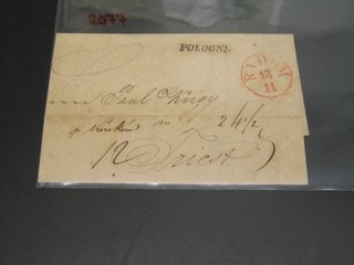 Poland 1840s Radom Plogne folded letter 2077