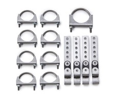 Dual Exhaust Hardware Kit 2.5 Pipes - Bolt Together 2.5 Exhaust System Hardwar