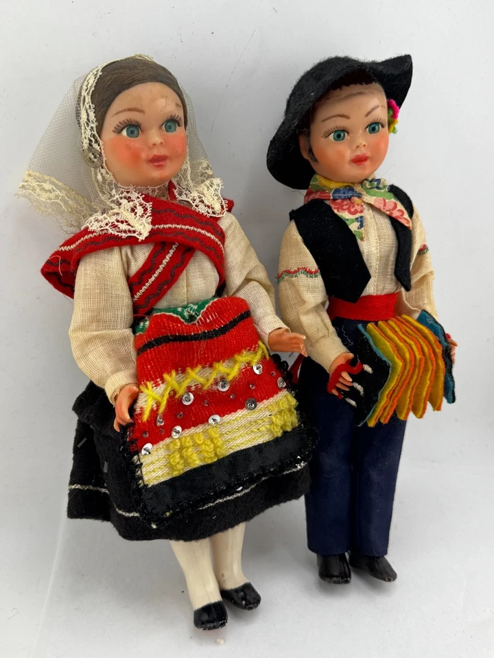 Conjunto de duas bonecas lembrança vintage menino e menina - Imagem 3 de 4