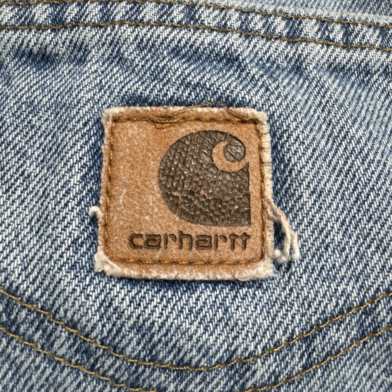 Carhartt B17-STV Men’s Relaxed Fit Work Jeans 38x32 Blue Denim Zip Fly thumbnail 3