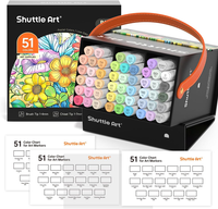 Alkoholmarker Set 50 Farben Doppelseitig FüR Illustration Und Design, Kinder & E