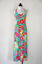 Lilly Pulitzer Colorful Red Cotton Garden Floral Jersey Tank Maxi Dress Women XS