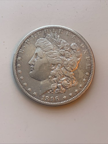 1896 S MORGAN SILVER DOLLAR, KEY DATE, FINE DETAIL