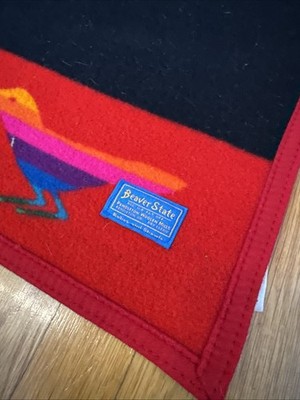 Large Pendleton Navajo Tree Of Life Blanket Wall Hanging Beaver