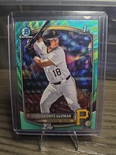 Adonys Guzman 2025 Bowman Draft Chrome 1st Aqua Wave /125 Pittsburgh Pirates