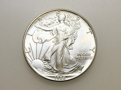 1986 $1 AMERICAN SILVER EAGLE DOLLAR GEM BU