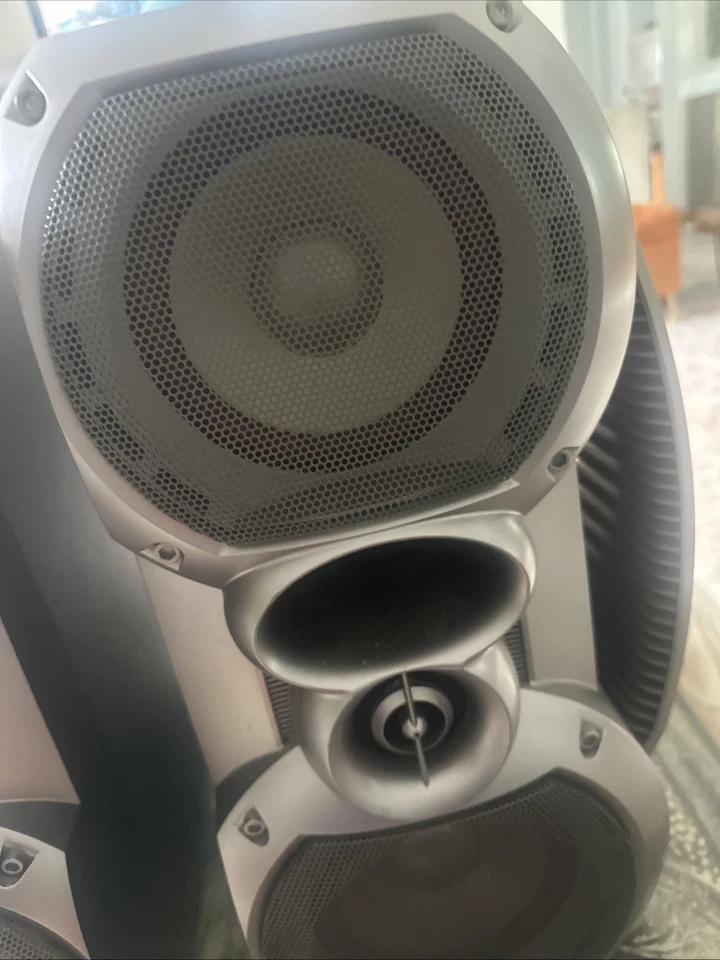 Par de Altavoces Subwoofer JVC Probados Doble SP-HXZ30 Plateado 80W Subwoofer 190W Leer Foto 4 de 4