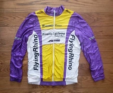 Vintage Tommaso Long Sleeve Cycling Jacket Size 6 XL Flying Rhino Purple