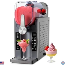 No Ice Slushie & Soft Serve Machine, 6 Preset Programs, Auto-Clean, LED Display