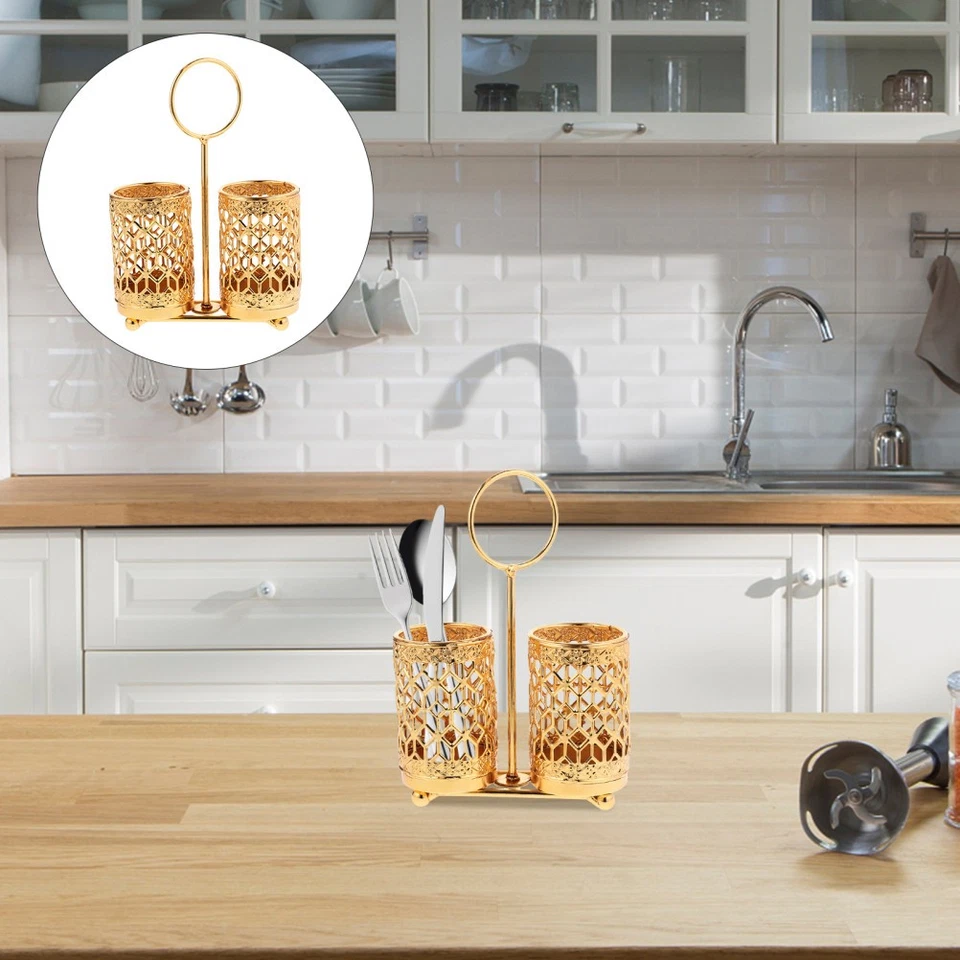 Silverware Holder Counter Utensil Organizer for Countertop Kitchen - Image 3 of 4