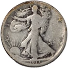 1917-S Obverse San Francisco Walking Liberty Silver Half Dollar 50C Very Good VG
