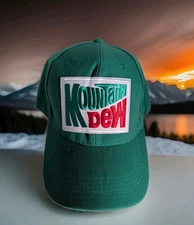 Mountain Dew Iconic Logo  Classic All  Green  Cap /Hat . Adjustable. Great ! 