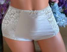 BALI Large Beige Satin Lace Sides Double Support Light Control Panties