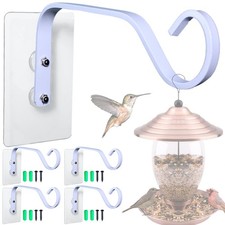 4 Pcs Window Bird Feeder Hook- Bird Feeder Hanger for Heavy Outdoors Hanging-...