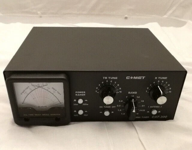 COMET CAT-300 1.8MHz-56MHz 300W PEP Antenna Tuner w/ cross meter