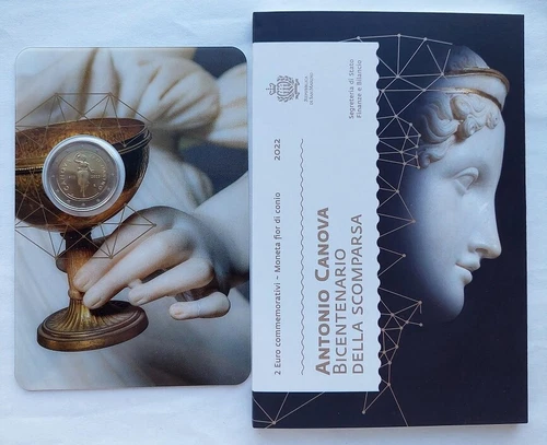 2 Euro San Marino 2022 Antonio Canova official BU folder