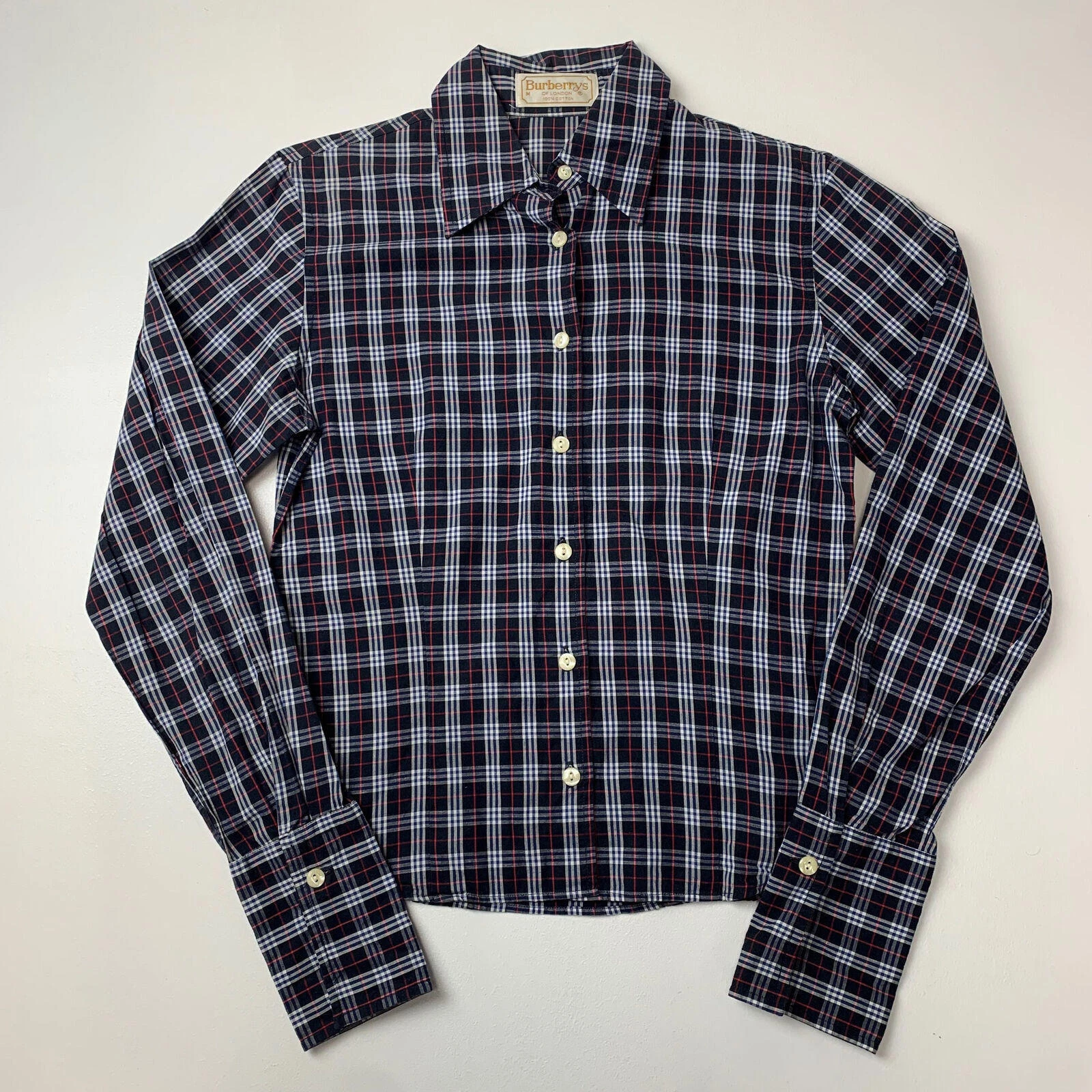 Camicia a scacchi bambina BURBERRY media 12 13 anni blu check