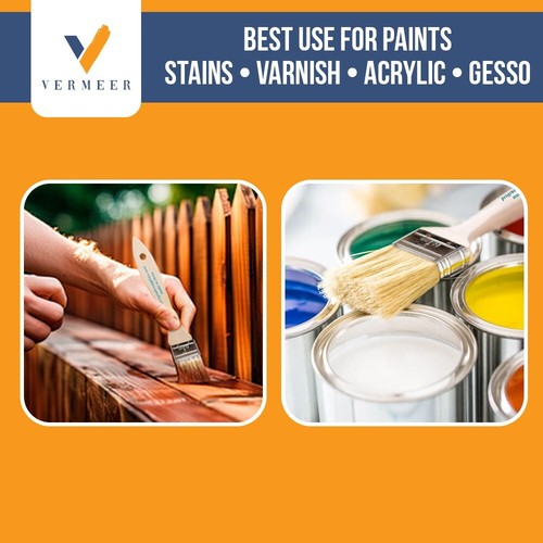 24Pk - 2.5" Chip Brushes for Paints, Stains, Varnishes, Glues & Gesso - Picture 4 of 7