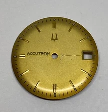 Vintage Bulova Accutron Goldtone Dial Cal. 2181