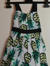 NWT Milly Sz 5 Dress Pineapple Crossback Cotton Bld Girls Italian Fabric 185 US