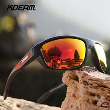 KDEAM Square Polarized Thick Frame Sunglasses Men Women Driving Riding Glasses