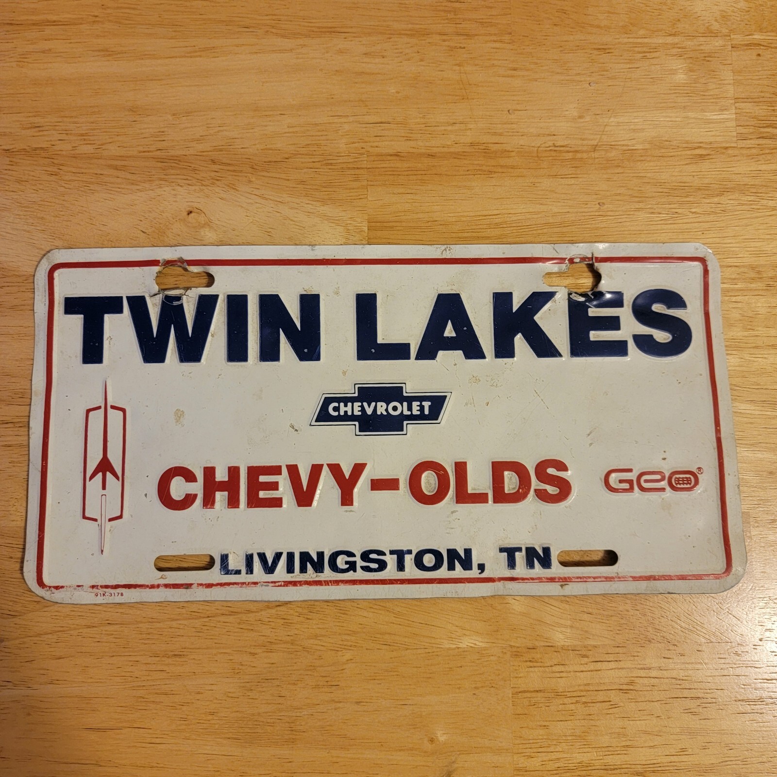 Twin Lakes Chevrolet Livingston TN Dealership Booster License Plate Tag