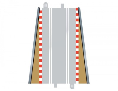 Scalextric Lead in / Lead Out Standard Straight Track Tan Borders- 1 Sets C8233