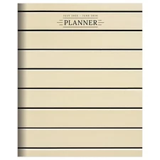 July 2025 - June 2026 Ebony and Ivory Medium Monthly Planner
