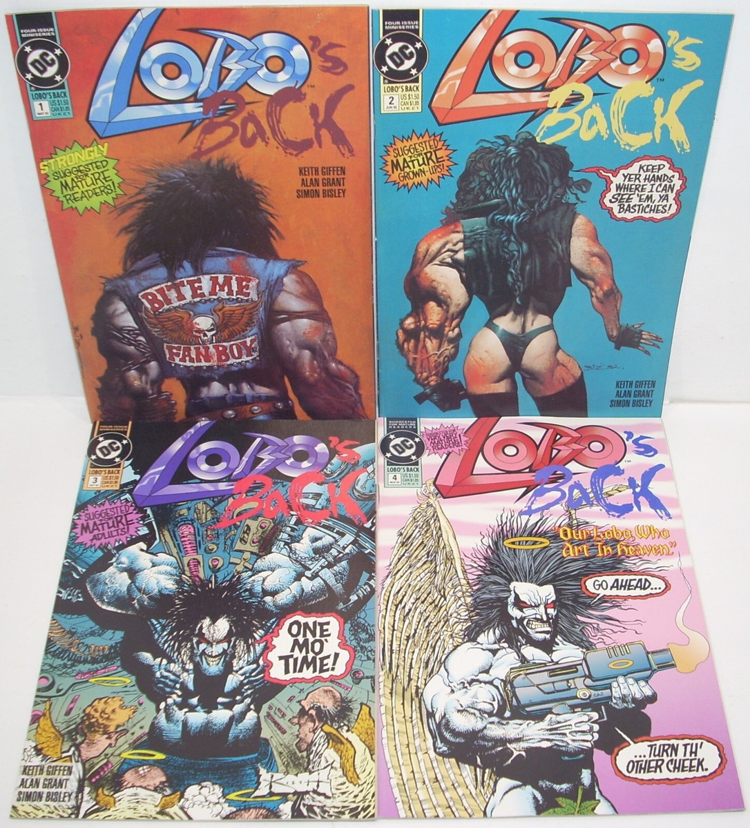 DC Comics LOBO'S BACK 1-4 Complete Mini Series 1992 Keith Giffen