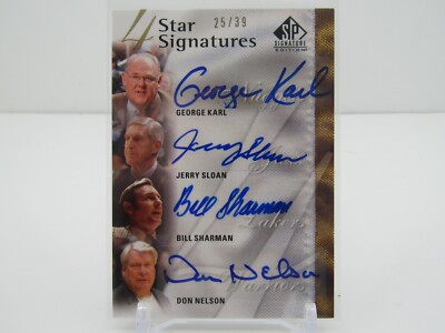 KARL/ SLOAN/ SHARMAN/ NELSON 2009-10 UD SP 4 STAR AUTOGRAPH AUTO #25/39